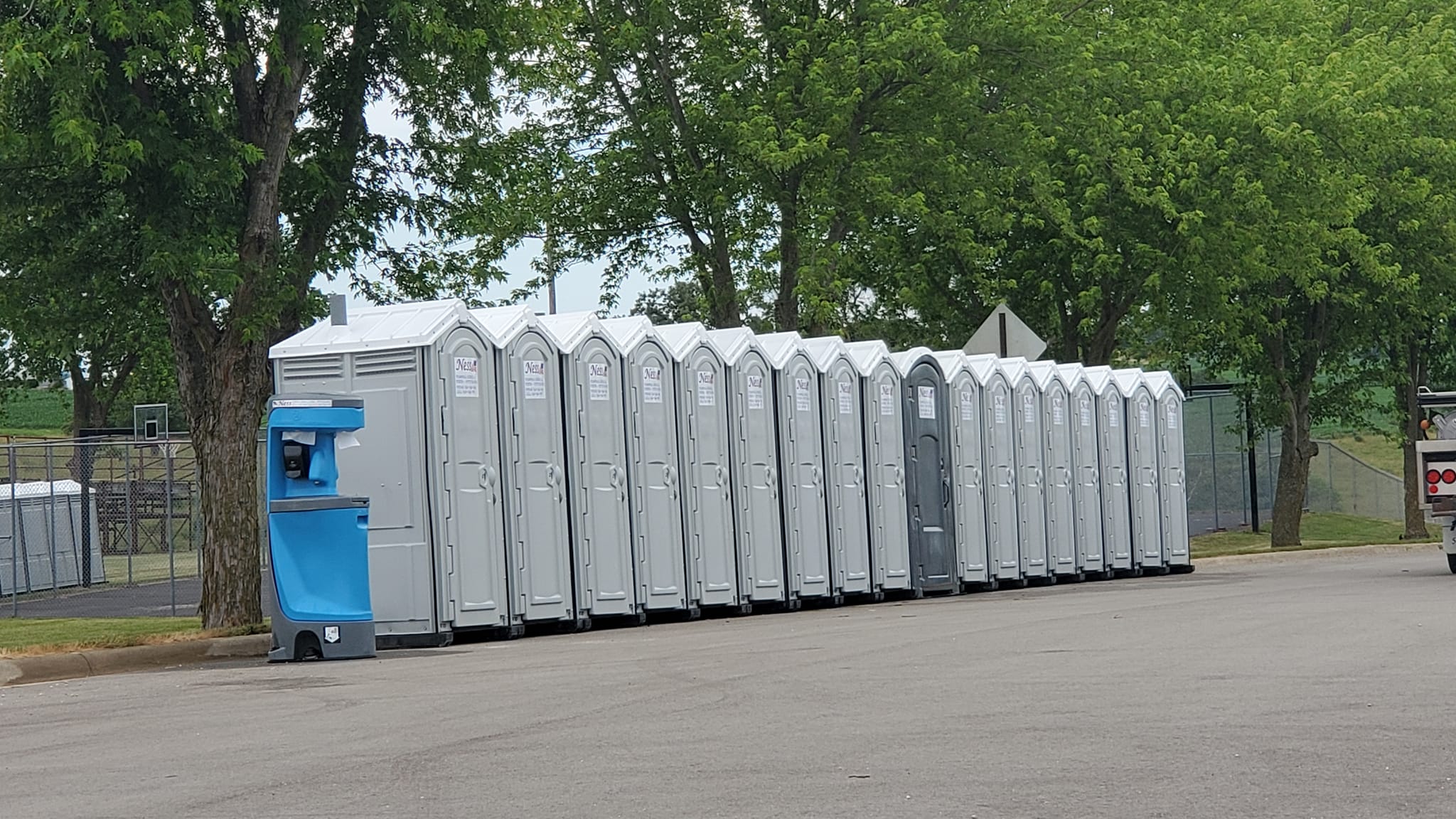Portable toilet rentals for construction sites
